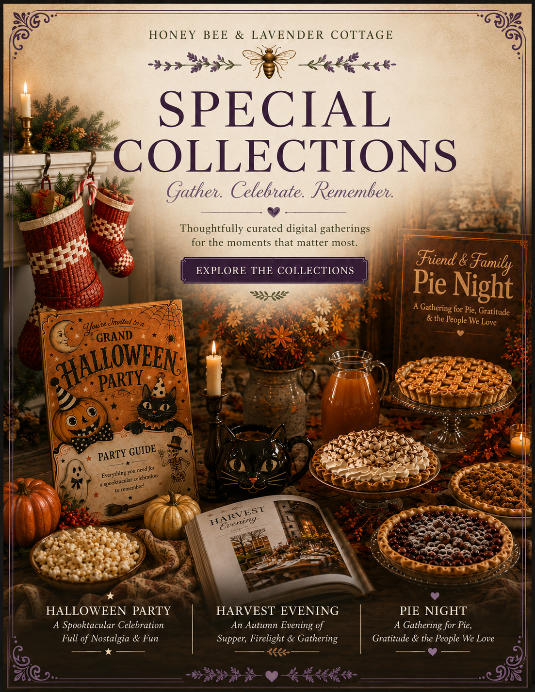 Special Collections - Gather. Celebrate. Remember. Honey Bee & Lavender Cottage