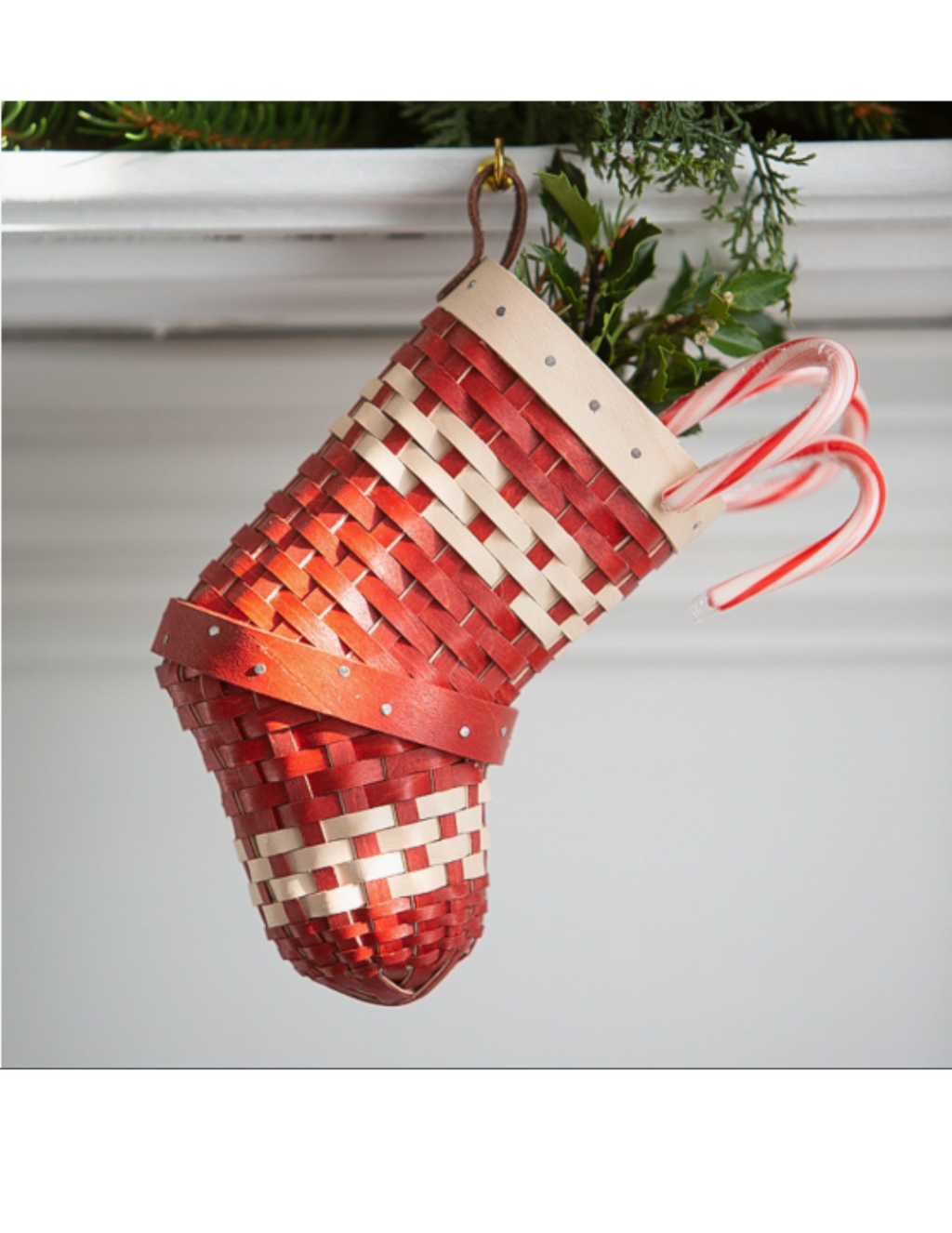 Handwoven Christmas Stocking Basket | Seasonal Pre-Order