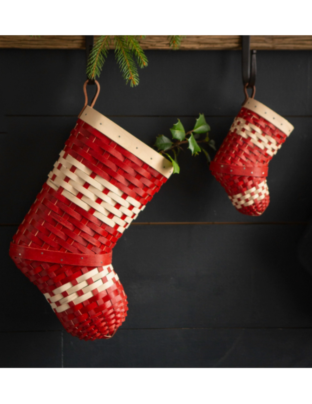 Handwoven Christmas Stocking Basket | Seasonal Pre-Order