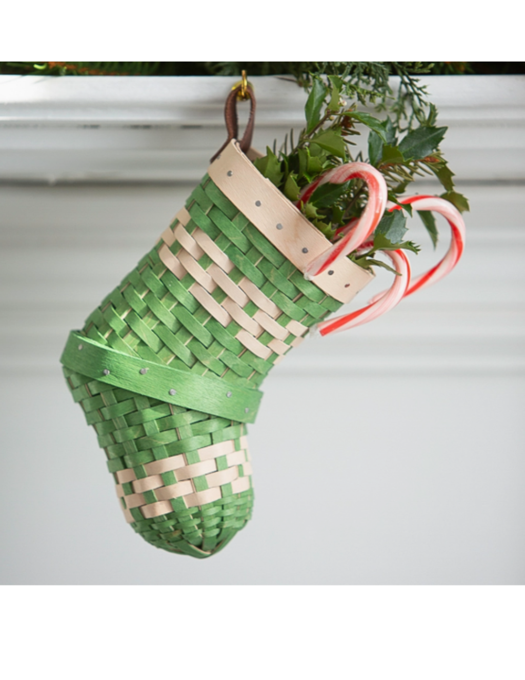 Handwoven Christmas Stocking Basket | Seasonal Pre-Order