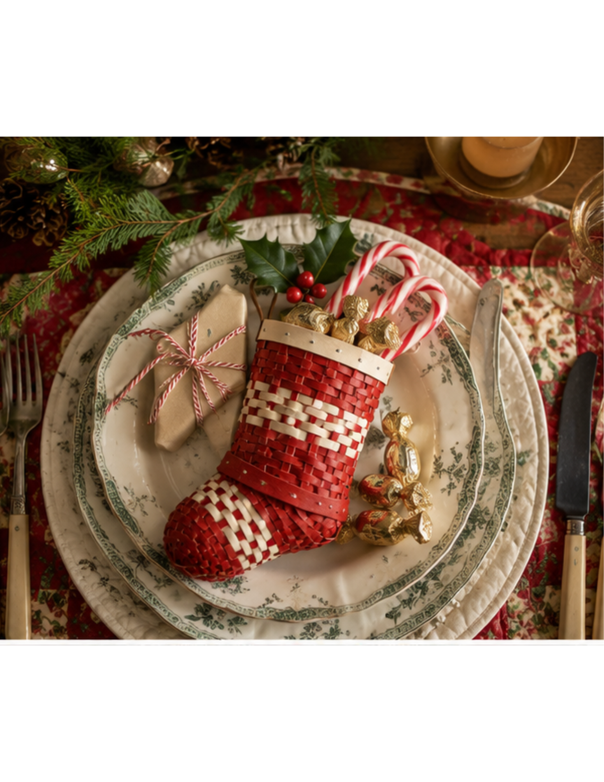Handwoven Christmas Stocking Basket | Seasonal Pre-Order